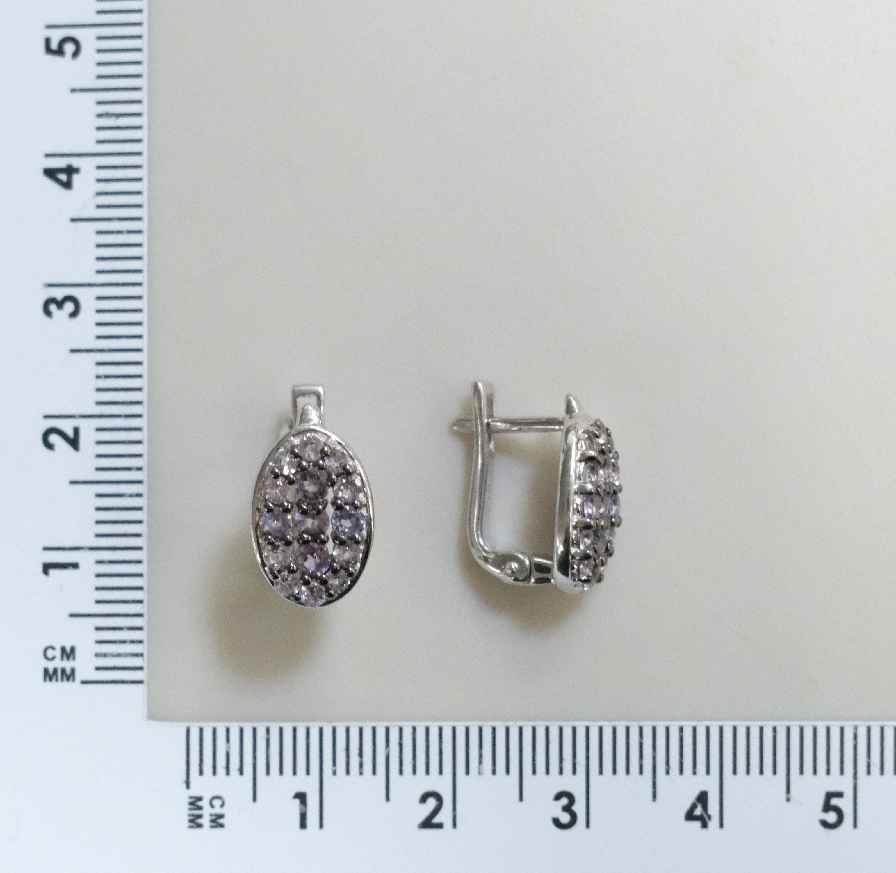 Серебряные серьги с цветной шпинелью
